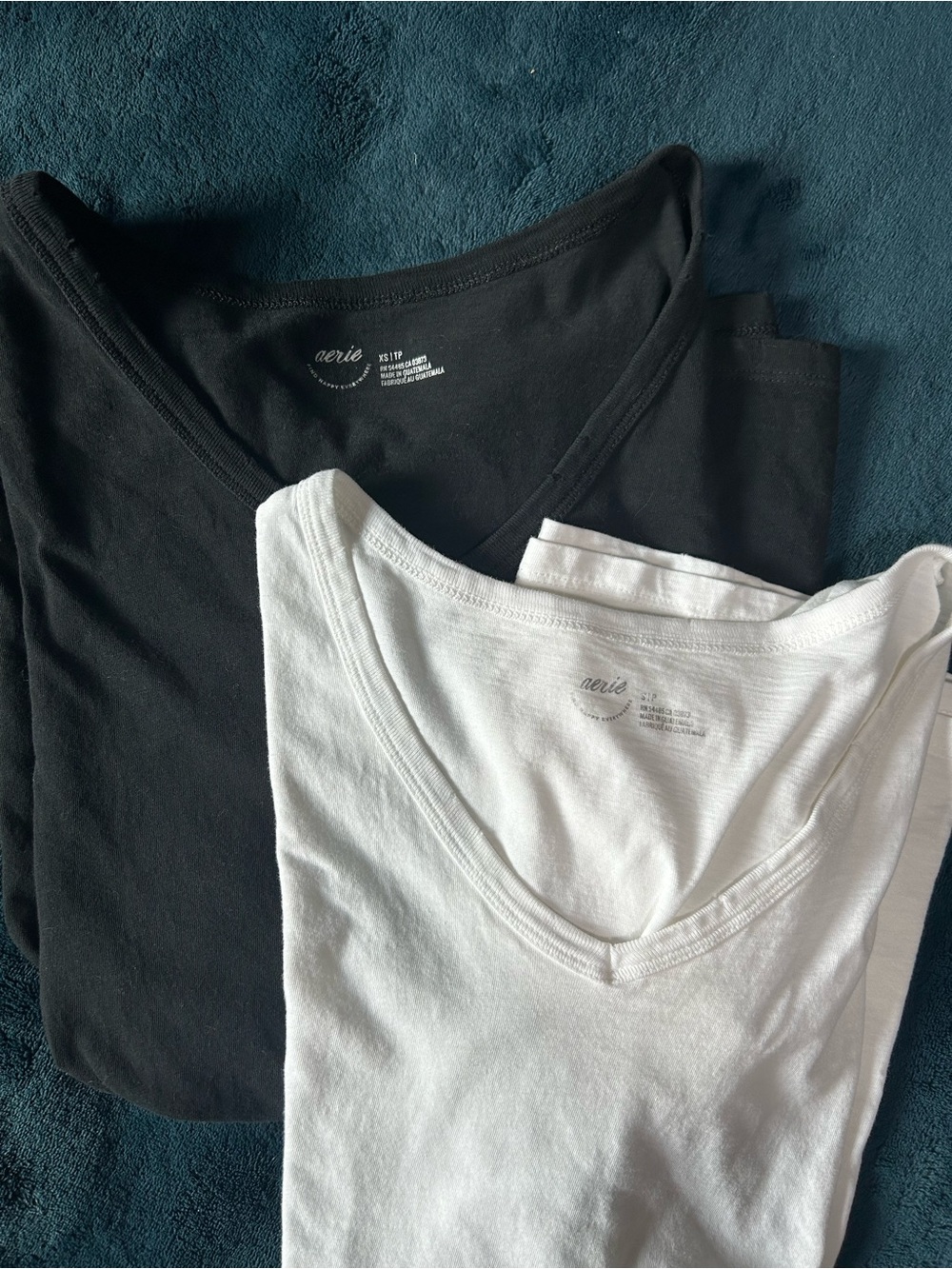aerie V-Neck Tees - Black & White